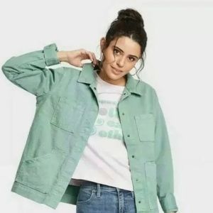 Universal Thread Trendy Utility Jacket - Turquoise size Small